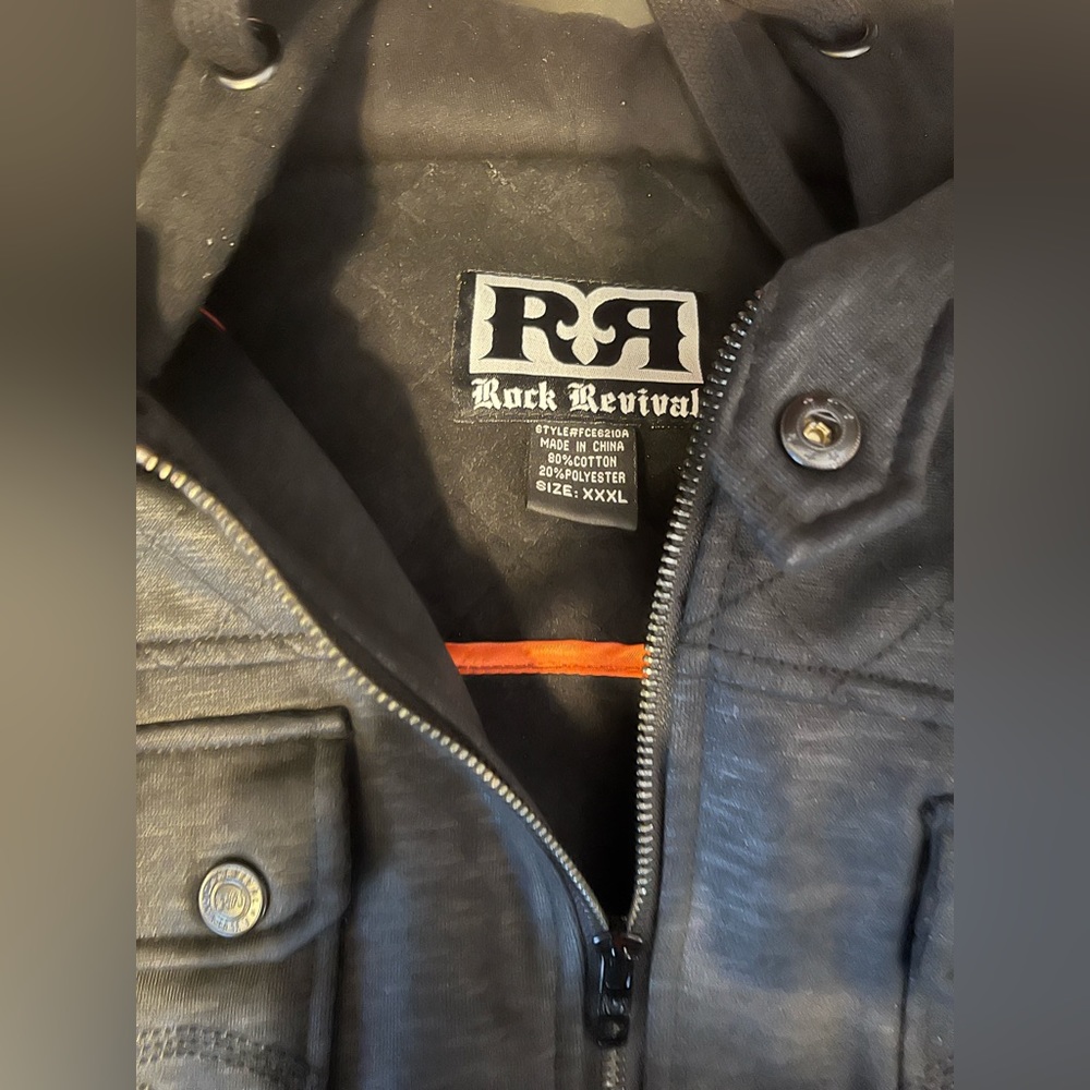 Rock Revival Hooded Zip Jacket Size XXXL - Worn 2 Times